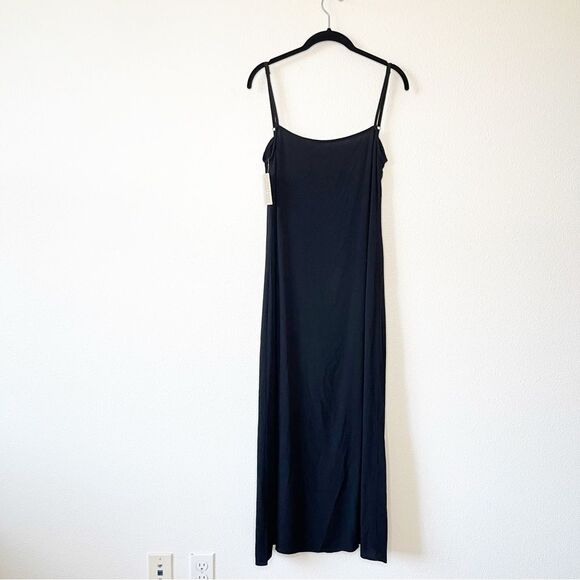 NWT Flynn Skye Ruffle Slip Maxi Dress Black Sun whimsical Size XS - Picture 3 of 6
